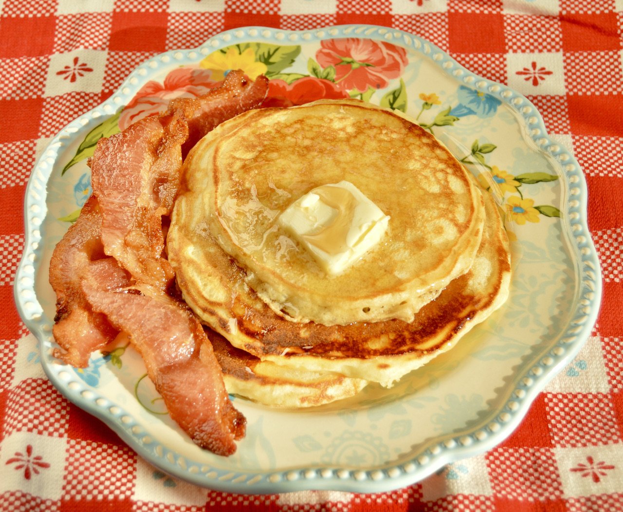 Plate of Pancakes and Bacon